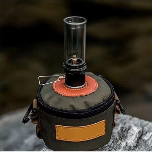 Camping Gas Lamp – Draagbare Butaan Lantaarn met Regelbare Vlam en Windbescherming