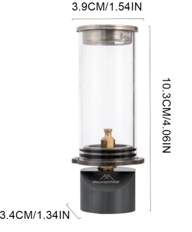 Camping Gas Lamp – Draagbare Butaan Lantaarn met Regelbare Vlam en Windbescherming