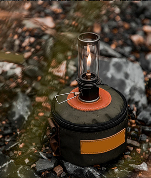 Camping Gas Lamp – Draagbare Butaan Lantaarn met Regelbare Vlam en Windbescherming