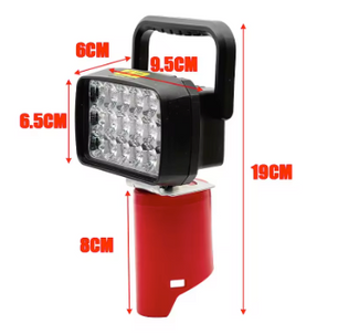 LED Werklamp – Draagbare Spotlamp met 18 LED’s voor 12V Accu, Outdoor en Werkplaats