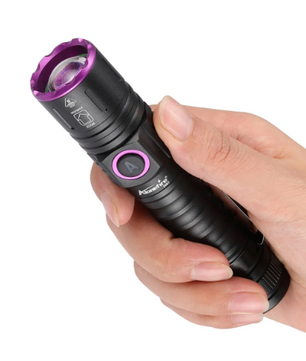 UV LED Zaklamp – Oplaadbare Blacklight 365/395nm met Zoom en Type-C