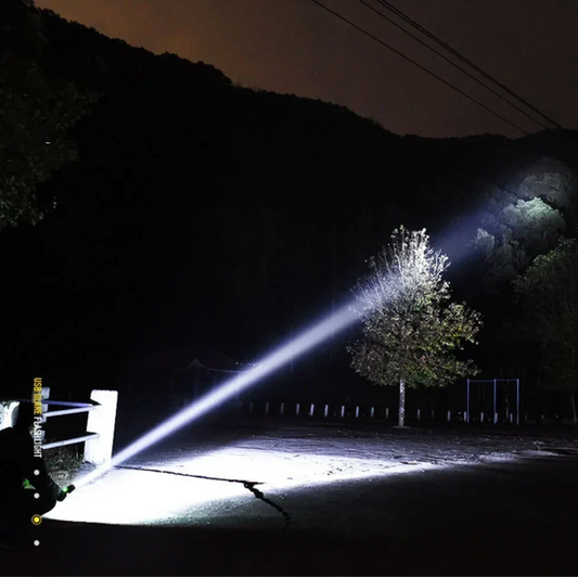 Krachtige LED Zaklamp – Oplaadbare Tactical Torch met Zoom en Waterbestendig Design