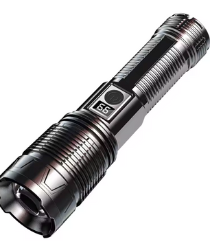 Krachtige LED Zaklamp – Oplaadbare High Power Torch met Dubbel Licht en Waterbestendig Design