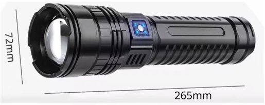 Ultra Krachtige LED Zaklamp – Oplaadbare Tactical Torch 15000mAh met Zoom en Powerbank
