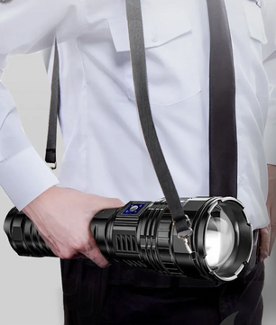 Ultra Krachtige LED Zaklamp – Oplaadbare Tactical Torch 15000mAh met Zoom en Powerbank