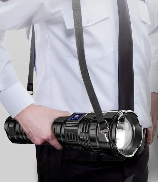 Ultra Krachtige LED Zaklamp – Oplaadbare Tactical Torch 15000mAh met Zoom en Powerbank