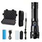Krachtige LED Zaklamp – Oplaadbare Tactical Torch met Zoom en 5 Lichtstanden