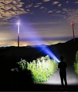 Krachtige LED Zaklamp – 2000LM Oplaadbare Tactical Torch met Zoom en Display