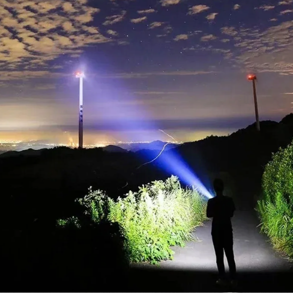 Krachtige LED Zaklamp – 2000LM Oplaadbare Tactical Torch met Zoom en Display