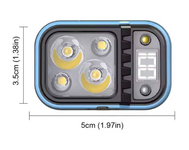 LED Hoofdlamp – Oplaadbare USB-C Hoofdlamp met Sensor en Batterij Display, Waterdicht