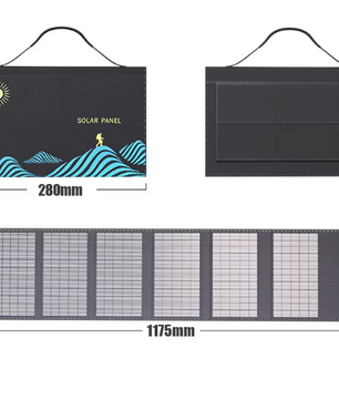 Draagbaar Opvouwbaar Zonnepaneel – Solar Charger met USB en DC Output voor Outdoor en Camping