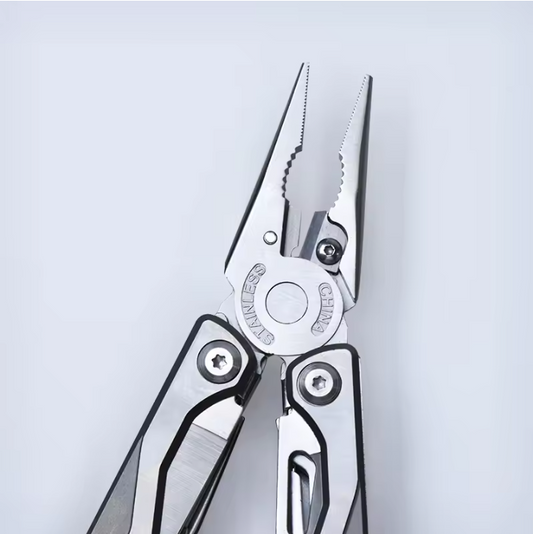 Multitool Tang met Titanium Handgreep – Opvouwbare Multitool met Mes, Schaar en Bits