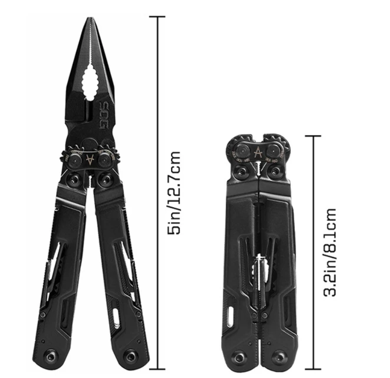 Multitool Tang 18-in-1 – Compacte Opvouwbare Multitool met Mes voor Outdoor en EDC