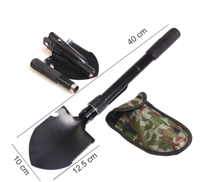 Multifunctionele Opvouwbare Schep – Telescopische Survival Schop voor Camping, Tuin en Outdoor