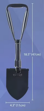 Multifunctionele Opvouwbare Schep 4-in-1 – Schop, Pikhouweel en Zaag voor Outdoor en Camping