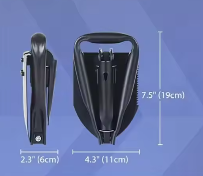 Multifunctionele Opvouwbare Schep 4-in-1 – Schop, Pikhouweel en Zaag voor Outdoor en Camping
