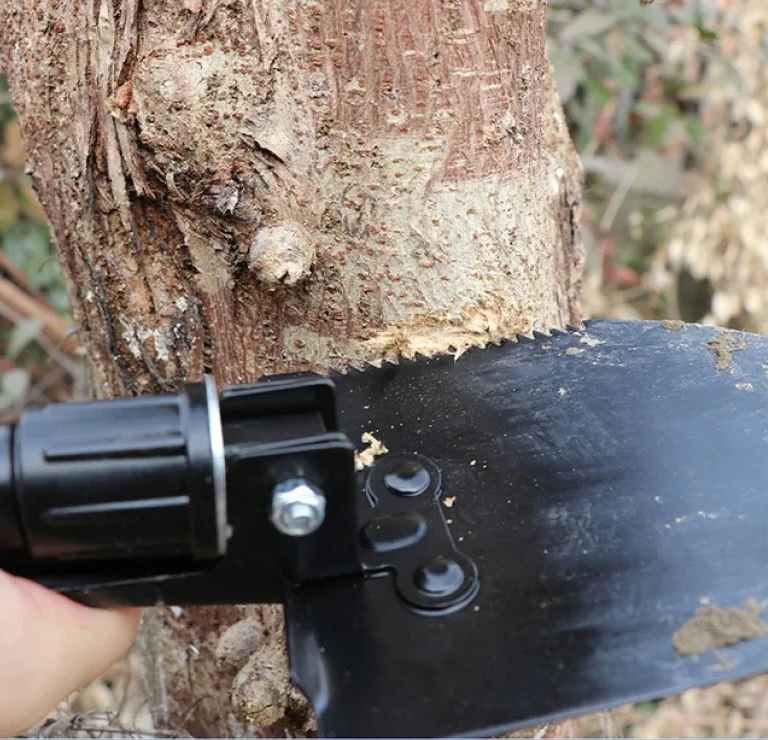Multifunctionele Opvouwbare Schep 4-in-1 – Schop, Pikhouweel en Zaag voor Outdoor en Camping