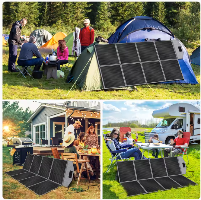 Draagbaar Zonnepaneel 400W – Opvouwbare Solar Charger met Hoge Efficiëntie en IP65 Bescherming