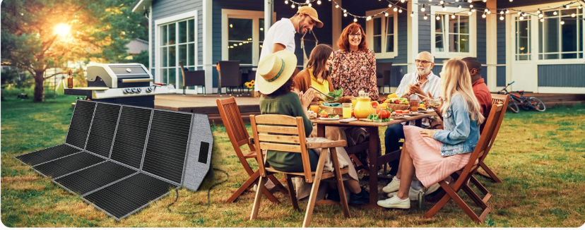 Draagbaar Zonnepaneel 400W – Opvouwbare Solar Charger met Hoge Efficiëntie en IP65 Bescherming