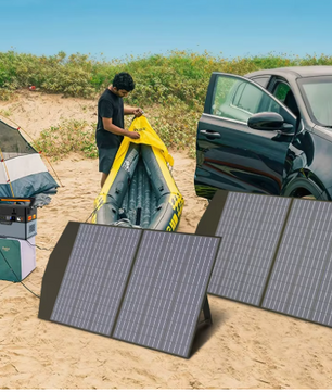 Draagbaar Zonnepaneel 100W – Opvouwbare Solar Charger met 23% Efficiëntie en IP66 Waterbestendig