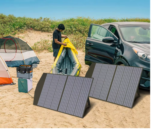 Draagbaar Zonnepaneel 100W – Opvouwbare Solar Charger met 23% Efficiëntie en IP66 Waterbestendig