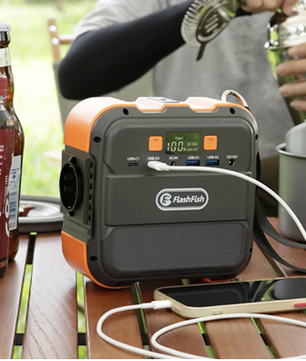 Draagbare Power Station 120W – Mini Generator 230V met 97Wh Batterij en Solar Oplaadoptie