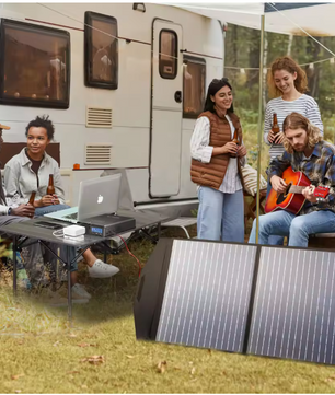Draagbare Power Station 200W – Solar Generator 154Wh met USB-C, AC en Draadloos Opladen