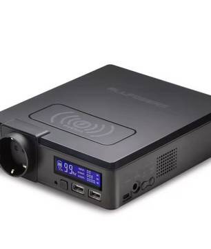 Draagbare Power Station 200W – Solar Generator 154Wh met USB-C, AC en Draadloos Opladen
