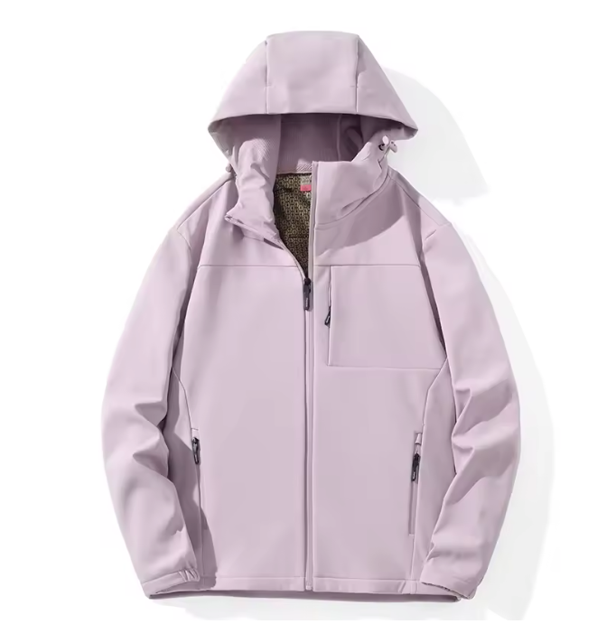 Dames Softshell Jas – Waterdichte Winddichte Fleece Outdoor Jas met Capuchon