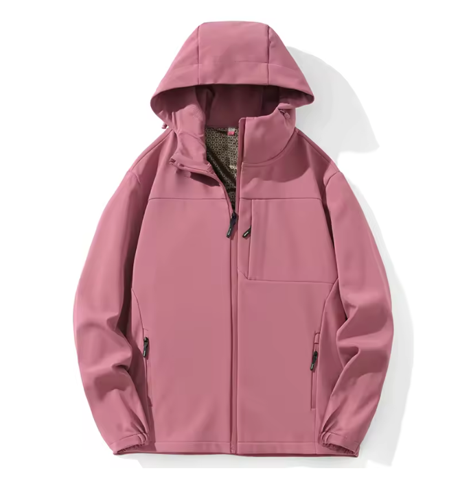 Dames Softshell Jas – Waterdichte Winddichte Fleece Outdoor Jas met Capuchon