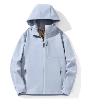 Dames Softshell Jas – Waterdichte Winddichte Fleece Outdoor Jas met Capuchon