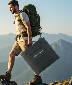 Draagbaar Zonnepaneel 200W – Opvouwbare Solar Charger met 23,4% Efficiëntie en IP67 Waterdicht
