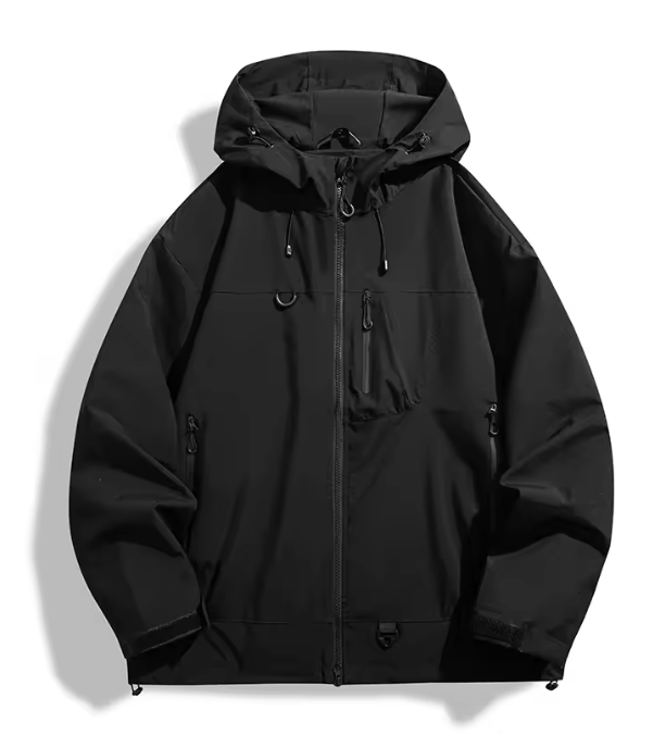 Waterdichte Windbreaker Jas – Unisex Outdoor Regenjas met Capuchon en Ritssluiting