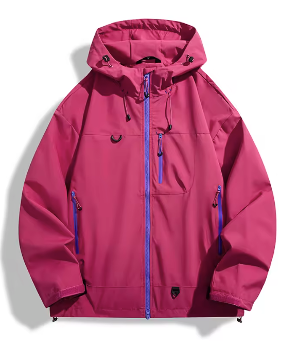 Waterdichte Windbreaker Jas – Unisex Outdoor Regenjas met Capuchon en Ritssluiting