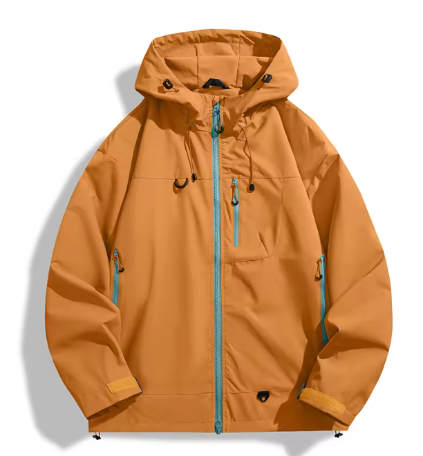 Waterdichte Windbreaker Jas – Unisex Outdoor Regenjas met Capuchon en Ritssluiting
