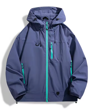 Waterdichte Windbreaker Jas – Unisex Outdoor Regenjas met Capuchon en Ritssluiting