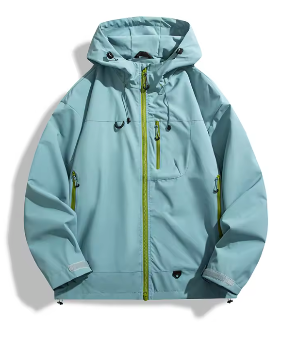 Waterdichte Windbreaker Jas – Unisex Outdoor Regenjas met Capuchon en Ritssluiting