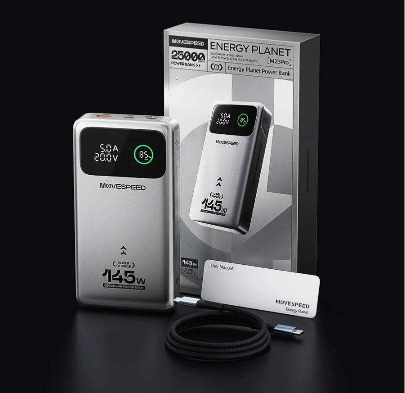 Powerbank 25000mAh – 140W Fast Charge met USB-C voor Laptop en Smartphone