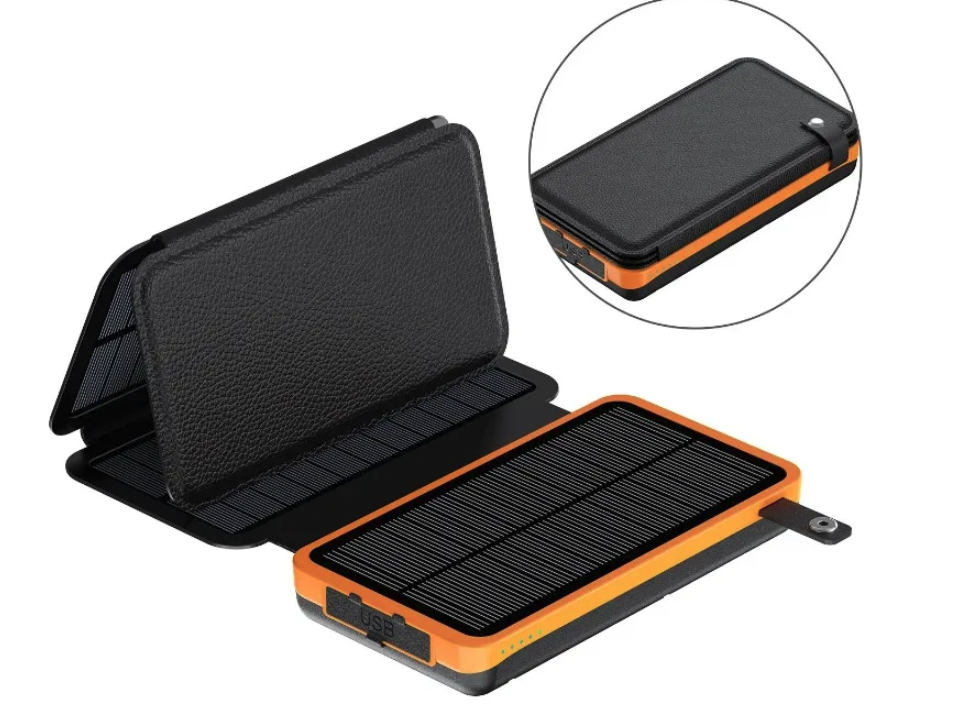 Solar Powerbank 50000mAh – Draagbare Oplader met USB-C, Zonnepaneel en LED Lamp