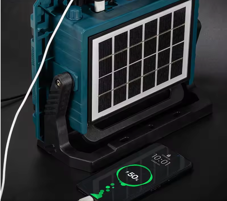 Krachtige LED Camping Lamp – Dimbare Outdoor Lamp met USB-C, Zonnepaneel en Statief