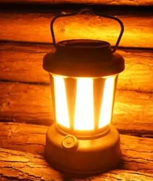 Solar Camping Lamp – Dimbare LED Lantaarn met USB-C en Warm/Koud Licht voor Outdoor