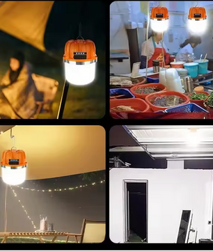 LED Camping Lamp – Oplaadbare Hanglamp met Powerbank en Batterij Indicator, 3 Lichtstanden