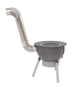 Multifunctioneel Camping Kooktoestel – Houtgestookte Stove met Grillrek voor Outdoor Koken en Verwarmen