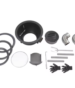 Multifunctioneel Camping Kooktoestel – Houtgestookte Stove met Grillrek voor Outdoor Koken en Verwarmen