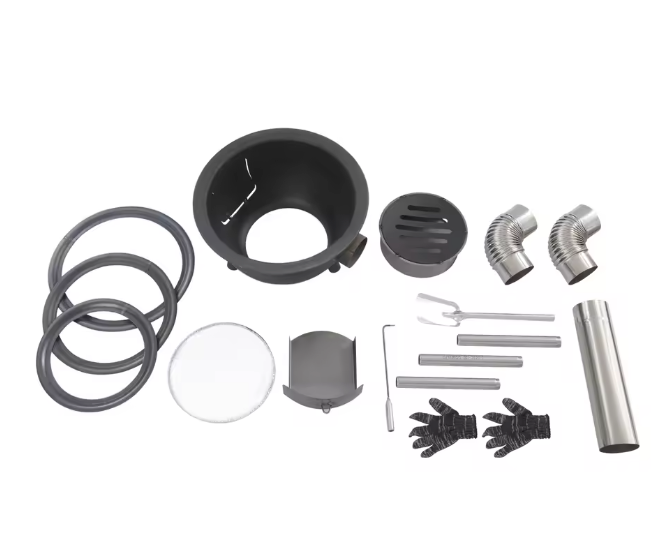 Multifunctioneel Camping Kooktoestel – Houtgestookte Stove met Grillrek voor Outdoor Koken en Verwarmen