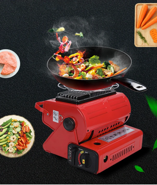 Draagbare Butaan Kachel – Camping Heater met Dubbele Warmtebron voor Outdoor en Noodgebruik