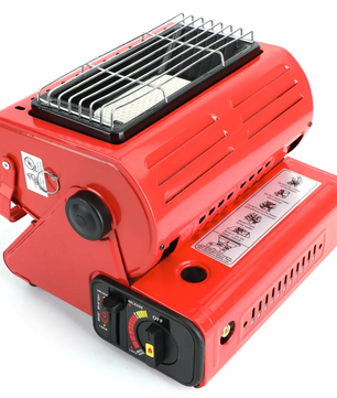 Draagbare Butaan Kachel – Camping Heater met Dubbele Warmtebron voor Outdoor en Noodgebruik