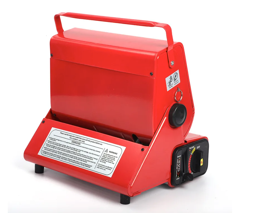 Draagbare Butaan Kachel – Camping Heater met Dubbele Warmtebron voor Outdoor en Noodgebruik