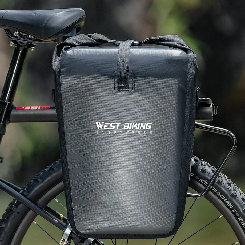 Waterdichte Fietstas 25L – Bagagedrager Zijtas met Grote Capaciteit en Reflectie