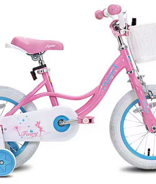 Kinderfiets met Zijwieltjes – Meisjes Fiets met Mandje en Handrem
